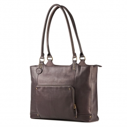 Фото Сумка для ноутбука HP Ladies Brown Leather Tote 15.6" (F3W12AA)