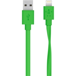 Фото Кабель Belkin MIXIT USB 2.0 / Flat Lightning 1.2 м Green (F8J148bt04-GRN)
