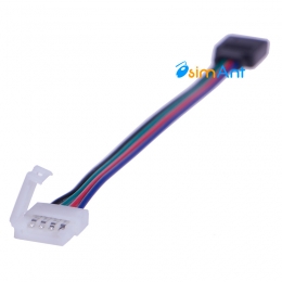 Фото Кабель со штекером 4-pin RGB ленты для монтажа без пайки