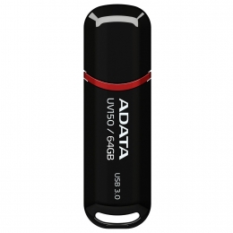 Фото USB Flash Drive ADATA DashDrive UV150 64GB USB 3.0 Black (AUV150-64G-RBK)