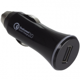 Фото Автомобильное зарядное устройство Kit USB Qualcomm 2.0 Black (USBCCQC)