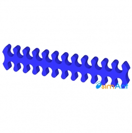 Фото Держатель кабелей 24-pin (питание материнской платы) синий открытый
