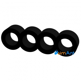 Фото Держатель кабелей 4-pin (Molex IDE) черный