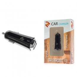 Фото Автомобильное ЗУ 2E Dual USB Car Charger 3.4A, Black (2E-ACRT40-34B)