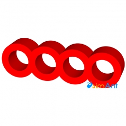 Фото Держатель кабелей 4-pin (Molex IDE) красный закрытй