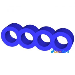 Фото Держатель кабелей 4-pin (Molex IDE) синий