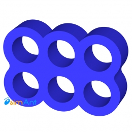 Фото Держатель кабеля 6-pin (питание видеокарты) синий закрытый