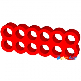 Фото Cable combs 12-pin (питание видеокарты) красный закрытый