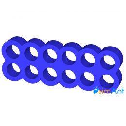 Фото Cable combs 12-pin (питание видеокарты) синий закрытый