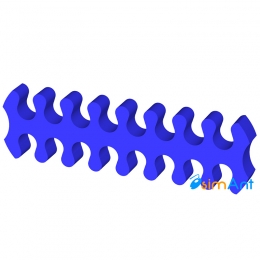 Фото Держатель кабеля 16-pin (питание видеокарты) синий открытый
