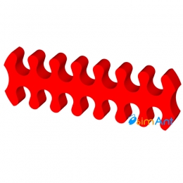 Фото Держатель кабелей 14-pin (питание видеокарты) красный открытый