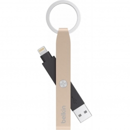 Фото Кабель-брелок Belkin USB 2.0 Lightning charge Keychain Gold (F8J172btGLD)