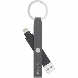 Фото Кабель-брелок Belkin USB 2.0 Lightning charge Keychain Gray (F8J172btGRY)