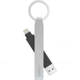 Фото Кабель-брелок Belkin USB 2.0 Lightning charge Keychain Silver (F8J172btSLV)