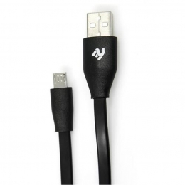 Фото Кабель 2E USB 2.0 to microUSB 1 м Black (2E-CCTM03F-1B)