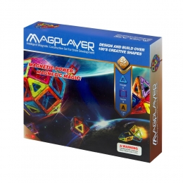 Фото Конструктор Magplayer магнитный набор 45 эл. (MPA-45)