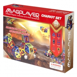 Фото Конструктор Magplayer магнитный набор 66 эл. (MPA-66)