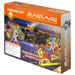 Фото Конструктор Magplayer магнитный набор 46 эл. (MPB-46)