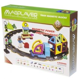 Фото Конструктор Magplayer магнитный набор 68 эл. (MPK-68)