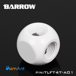 Фото Разветвитель 4 входа G1/4 металлический Barrow (TLFT4T-A01) белый