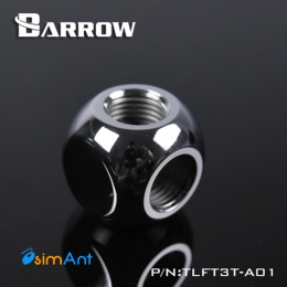 Фото Разветвитель 3 входа G1/4 металлический Barrow (TLFT3T-A01) хром
