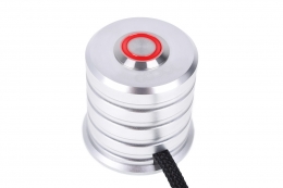 Фото Переключатель Alphacool 19mm Red Lighting - Chrome
