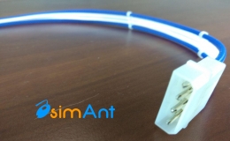 Фото Удлинитель MOLEX 4-pin в оплетке белый цвет 100см