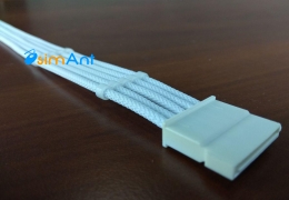 Фото Удлинитель SATA 5-pin в оплетке белый цвет 300мм