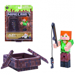 Фото Игровая фигурка Minecraft Alex with Boat серия 3(16491M)