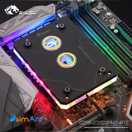 Фото Водоблок для процессора AMD Ryzen AM4 Bykski (CPU-RYZEN-X-MK)