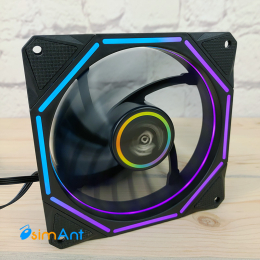 Фото Корпусный кулер с адресной RGB подсветкой Aura 120мм
