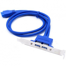 Фото Кабель питания косичка (для системной платы), 2xUSB 3.0 Atcom