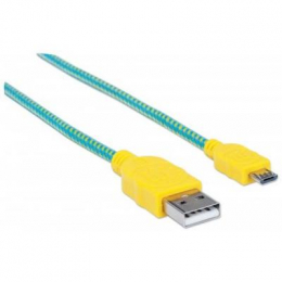 Фото Дата кабель USB 2.0 AM to Micro 5P 1.8m Manhattan (352703)
