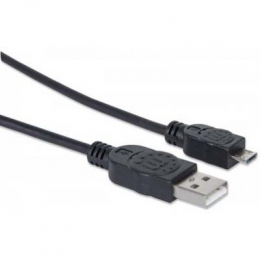Фото Дата кабель USB 2.0 AM to Micro 5P 1.8m Manhattan (307178)