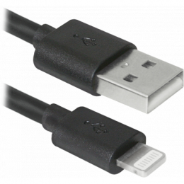 Фото Дата кабель USB 2.0 AM to Lightning 1.0m ACH01-03BH Defender (87478)