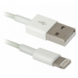 Фото Дата кабель USB 2.0 AM to Lightning 1.0m ACH01-03H Defender (87470)