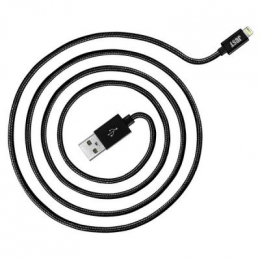 Фото Дата кабель USB 2.0 AM to Lightning 1.2m Black JUST (LGTNG-CPR12-BLCK)