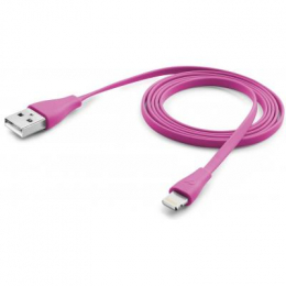 Фото Дата кабель USB 2.0 AM to Lightning 1.0m pink CellularLine (USBDATACFLMFIIPH5P)