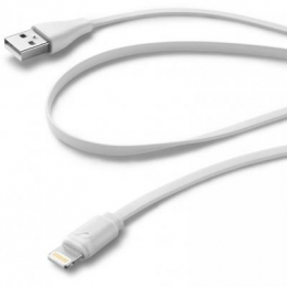 Фото Дата кабель USB 2.0 AM to Lightning 1.2m white CellularLine (USBDATACMFIIPH5W)