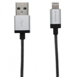 Фото Дата кабель USB 2.0 AM to Lightning 0.3m silver Verbatim (48854)