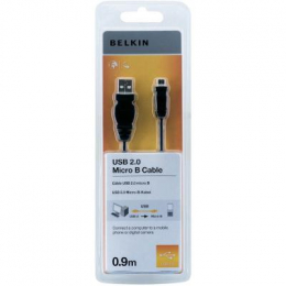 Фото Дата кабель USB 2.0 AF to Micro 5P 0.9m Belkin (F3U151cp0.9M)