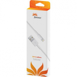 Фото Дата кабель USB 2.0 AM to Lightning 1.0m Florence (DC10-IPH6)