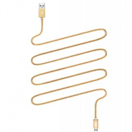 Фото Дата кабель USB 2.0 AM to Lightning 2.0m Gold JUST (LGTNG-CPR20-GLD)