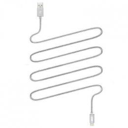 Фото Дата кабель USB 2.0 AM to Lightning 2.0m Silver JUST (LGTNG-CPR20-SLVR)