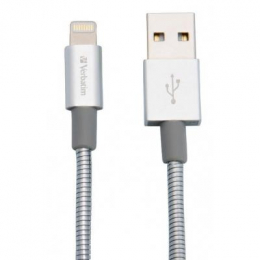 Фото Дата кабель USB 2.0 AM to Lightning 1.0m silver Verbatim (48859)