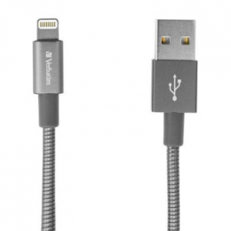 Фото Дата кабель USB 2.0 AM to Lightning 1.0m grey Verbatim (48860)