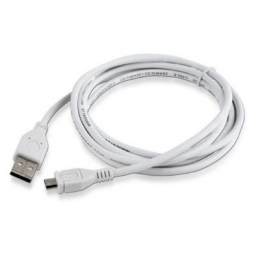 Фото Дата кабель USB 2.0 AM to Micro 5P 1.8m Cablexpert (CCP-mUSB2-AMBM-6-W)