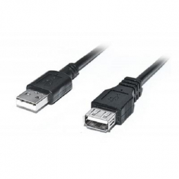 Фото Дата кабель USB 2.0 AM/AF 2.0m Pro black REAL-EL (EL123500028)