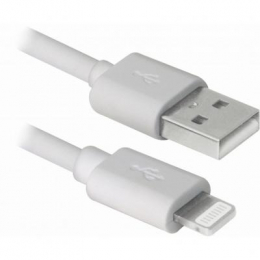 Фото Дата кабель USB 2.0 AM to Lightning 1.0m white REAL-EL (EL123500033)