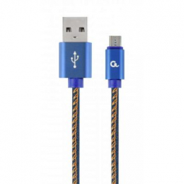 Фото Дата кабель USB 2.0 Micro 5P to AM Cablexpert (CC-USB2J-AMmBM-1M-BL)